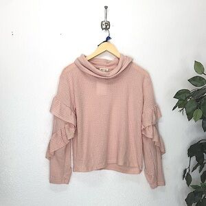 NWT Heart & Hips Pink Cowl Neck Sweater